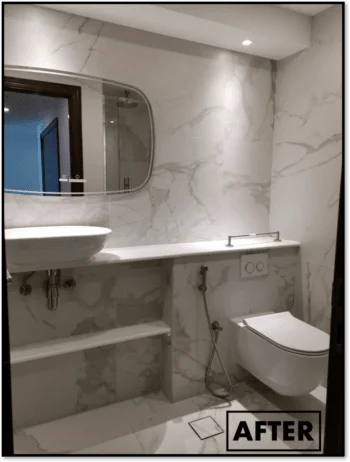 After bathroom renovation in Dubai 