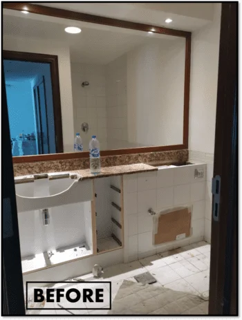 Before bathroom renovation in Dubai 